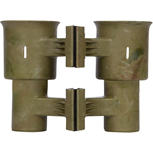 ROBOCUP, (Camo), Patented Boat Cup Holder, Clamp on Portable Storage Caddy Securely Holds 2 Drinks, Fishing Poles, Tools, Marine Gear | Perfect for Boating, Beach Umbrellas, Golf Carts - color: Camo, size: Standard Spring