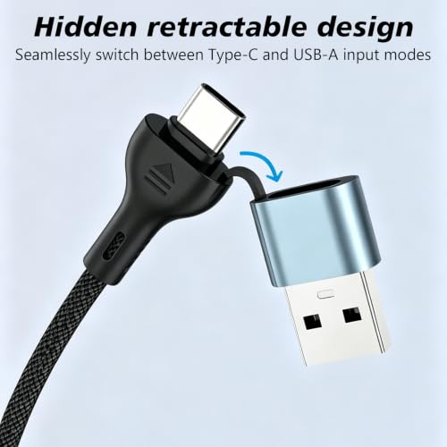 Awnuwuy 100W Multi Charge Cable for iPhone/Lightning/2 USB-C Ports, 6.6FT | Multi Charging Cable 100W, 6.6FT 3-in-2, Dual USB-C Charge Cables, One Lightning Cable, Nylon Braided Cord, iPhone/Samsung - size: 6.6FT