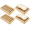 Bamboo Soap Dish, Bar Soap Holder Self Draining Soap Dish Natural Bamboo Soap Holder Waterproof Anti-Slip Wooden Soap Dishes for Bar Soap Saver Tray for Shower Bathroom Kitchen Sink Bathtub