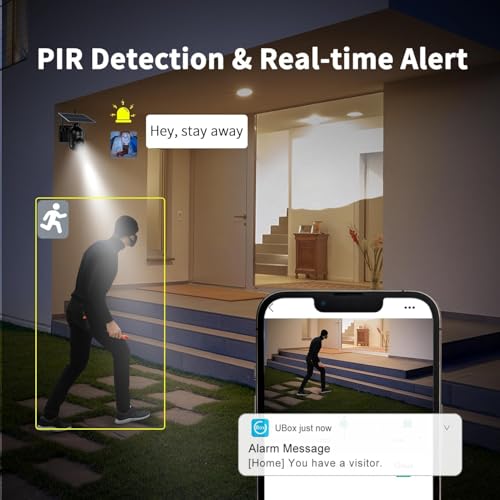Xega 4G LTE Cellular Security Camera Built-in SIM Card No Wi-Fi Camera | 2K HD Wireless Camera Outdoor Solar Color Night Vision PTZ 360° View, Smart PIR Motion Detection, 2-Way Talk, No WiFi, IP66 - color: Black