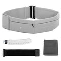 Slim Running Belt for Men and Women, Running Waist Pack | with Water Bottle & Towel Multi Pocket Fanny Pack - Phone Holder, Adjustable for Running, Climbing - Medium - Grey - color: Grey-medium
