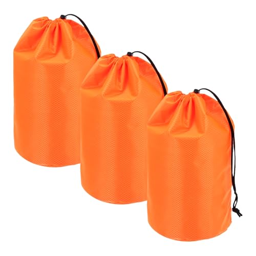 Drawstring Bag with Toggle Cinch Sack and Ditty Pouch Durable Ditty - color: Orange, size: 7x13inch