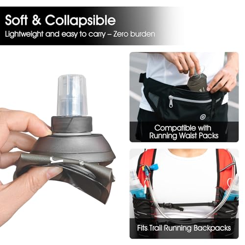 GUYI GYGYL Soft Flask, Collapsible Water Bottle for Sports, 150ml Grey - color: 150ml Grey