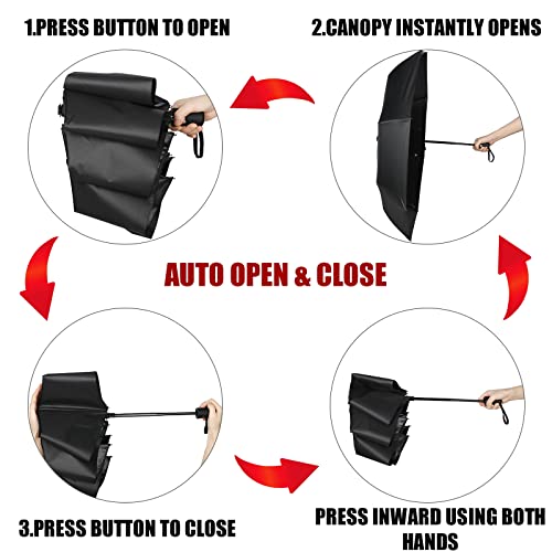 Jexine Windproof Travel Umbrella Compact Small - color: Black