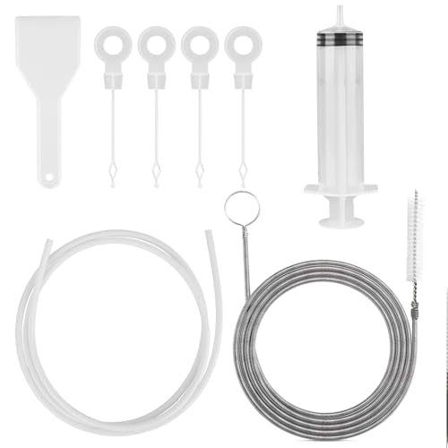 8 PCS Refrigerator Drain Cleaning Tool - Fridge Water Line Cleaner Kit | Include Long Tube Brush Cleaner, Fridge Waterline Buddy For Refrigerator Water Line Cleaner - Water Dispenser Cleaning Kit