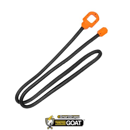 SmartStraps Twisted Goat 24" Heavy Duty Reusable Cinch Ties, 2-Pack, Orange