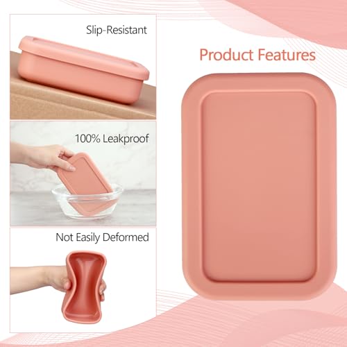 Large Soap Container, Silicone Bar Soap Case, Soap Case with Draining Layer | Portable Shampoo Bar Soap Box for Gym, Camp(Flesh Pink) - color: Rectangular Flesh Pink