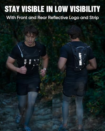 Zelvot Running Vest with 2L Water Bladder, Hydration Backpack, U.S. Design Patent, Lightweight Hydration Pack with Gear Holder, Reflective Chest Pack for Men Women - color: Camo Pink, size: Medium-Large