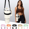 Water Bottle Holder with Strap for Stanley Cup Accessories,Adjustable Shoulder Strap Compatible with Stanley Tumbler,Owala,Hydroflask, YETI and More - color: Black