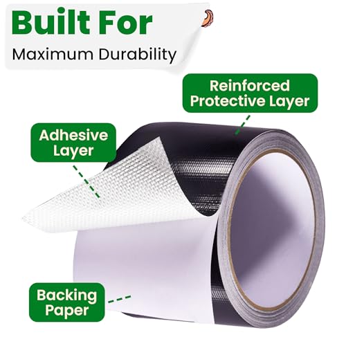 ECOHomes Awning, Tent & Canvas Repair Tape (Black, 5 Inch x 30 Feet) - color: Black, size: 5 Inch By 30 FT