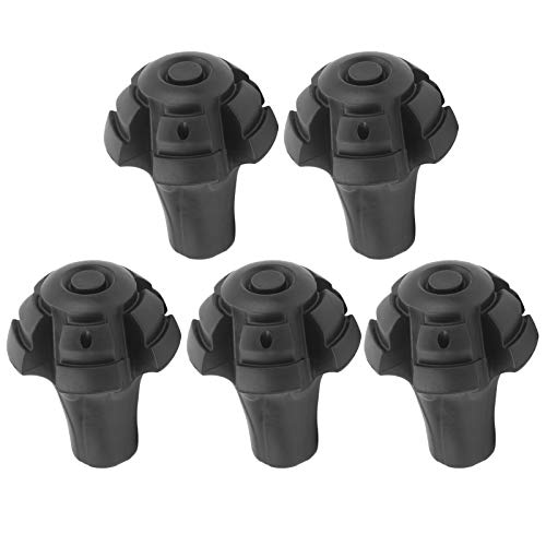 Demeras Trekking Pole Tip Protectors Portable Round Heavy Duty Rubber Wakling Stick Tips for Hiking,Camping Stick with Absorb Impact of Hard
