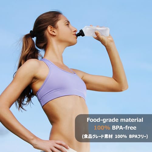 Azarxis Running Water Bottles Flask BPA Free Leakproof Hydration Vest Packs Waist Belt Replacement for Triathlon Marathon Hiking Cycling Climbing Runner - color: #1 280ml / 9.5oz - 2 Pack