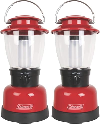 Coleman 400L LED Lantern with 4D Battery, Water & Impact-Resistant Lantern with Carry Handle, Lifetime LED Lights Never Need Replacing (Pack of 2) - size: One Size (Pack of 2)