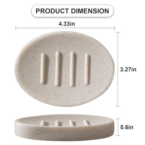 Mini Soap Dish Bathroom Resin Bar Soap Holder for Shower Soap Tray for Kitchen Sink(Beige) - color: Beige, size: Mini 1 Pack