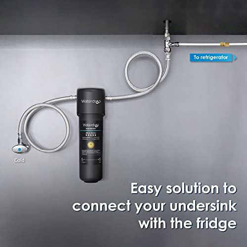 Waterdrop KITA 1/4" Water Line Connection Kit for Waterdrop 10/15/17UA Series Under Sink Water Filter, Connect Under Sink Water Filtration System to Refrigerator & Ice Maker (Designed for DIY)