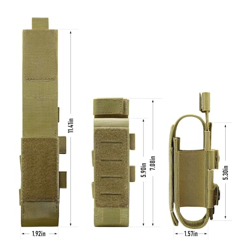 Upgrade Laser Cut 1000D Molle Torniquet Pouch, Tactical Medical Tourniquet Pouch Holster - color: 2PCS-TAN