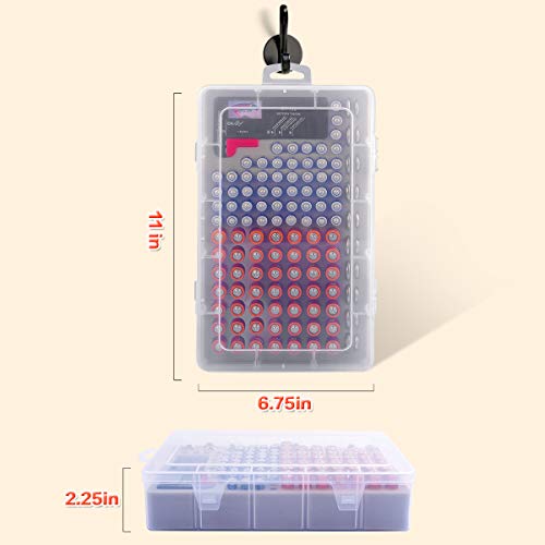 ALCYON Battery Organizer with Tester for 49 AA, 51 AAA and 20 Button Cells | Clear Shell, Pre-Cut Foam and Snap Closure Keep Batteries Upright; Hanging Holes Save Drawer Space, Batteries Not Included - size: X-Large