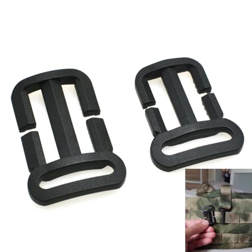 10 Pack Tri Glide Slide 1 inch + 3/4" Slider Buckle Quik Attach Sternum Strap Adjuster with Guides Loop for Backpack Tactical Bag Vest Belt Dog Collar Harness Outdoor