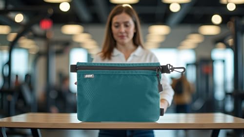 GOX Small Toiletry Bag for Men Bulk Cosmetic Bag Dopp Kit Carry On Zipper Pouch Organization Nylon Small Packing Sack Waterproof (Turquoise) - color: Turquoise