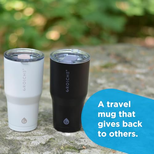 GROSCHE Yukon Triple Insulated Coffee Travel Mug with Lid - 20 oz Black - color: Black, size: 20 Ounces