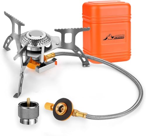 WADEO Camping Stove, 3700W Portable Backpacking Stove with Piezo Ignition