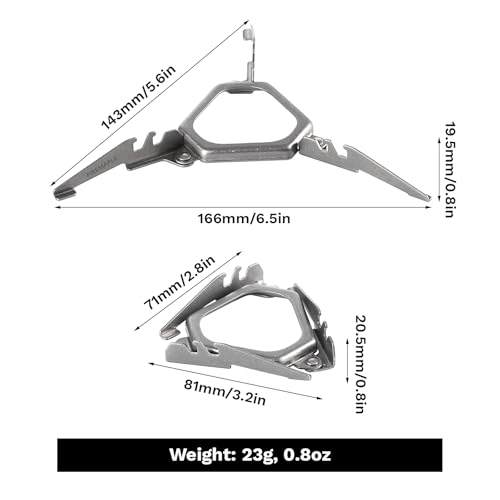 Fire-Maple ASH Gas Canister Stand Titanium Stabilizer for Camping Stove | Rock-solid Stability, Secure on Any Terrain, Fits Most Gas Canisters, Folds Tiny, 23g