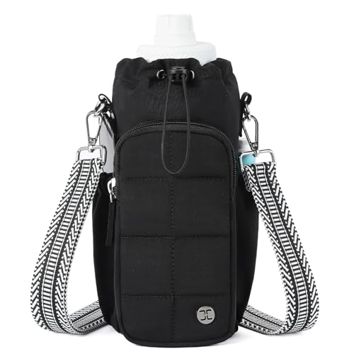 Telena Water Bottle Holder with Strap RFID Crossbody Bags for Women | for Walking, Hiking, Cycling - color: Z-Black