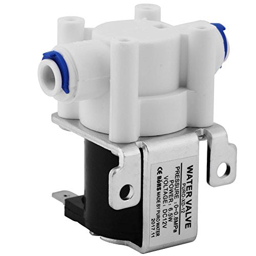 Vipxyc Water Valve, DC 12V Copper Plastic Electric Solenoid Valve Normally Close Purifier Water Valve for Water Filters