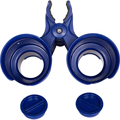 ROBOCUP, (Navy), Patented Boat Cup Holder, Clamp on Portable Storage Caddy Securely Holds 2 Drinks, Fishing Poles, Tools, Marine Gear | Perfect for Boating, Beach Umbrellas, Golf Carts - color: Navy, size: Standard Spring