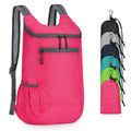 Lightweight Foldable Backpack,Travel Hiking Daypack Packable Bag | Rose Red,20L Folding Backpack for Outdoor, Cycling,Camping, for Men and Women - color: Rose Red
