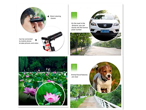 2000X24 Monocular Focus Optics Telescope onocular Power for Adults with Phone AdapterNight Vision Monocular Lightweight Pocket Monoscope with for Adults Teenager, 8000M/80000M Gifts