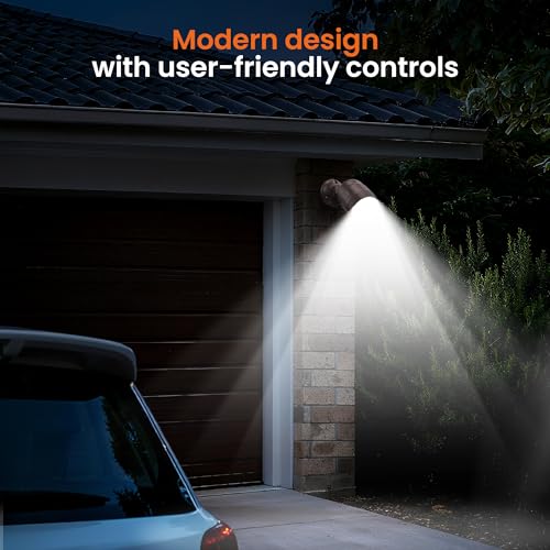 USB Rechargeable Motion Sensor Light Outdoor, 4000mAh Built-in Battery 600 Lumen Spotlight, IP65 Waterproof Cordless Wall Light for Porch Garage House - color: 2 Pack Brown