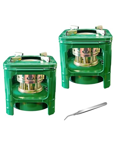 Camping Picnic Burner Furnace, Efficient Portable Camping Stove, Backpacking Oil Stoves Cooker Cookware, Handy Outdoor Portable Kerosene Stove (Square-2PC) - size: Square-2PC