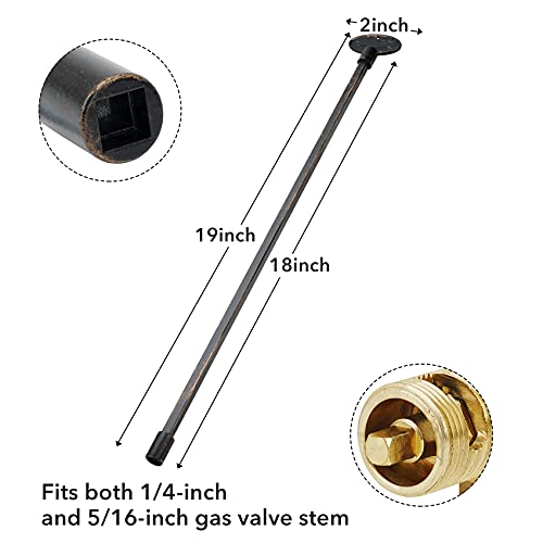 Stanbroil Universal 18-Inch Gas Valve Key, Antique Copper | Fits 1/4" and 5/16" Turn Ball Valve for Fire Pits and Fireplaces - color: Antique Copper, size: 18-Inch