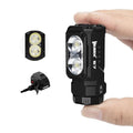 WUBEN E7 1800 Lm Hight Lumen Mini Flashlight with Magnet | Super Bright 6 Modes EDC Flashlight, IP68 Pocket Flashlight for Headlamp Use, Rescue, Camping、Hiking、Car repair etc - color: Black LBG