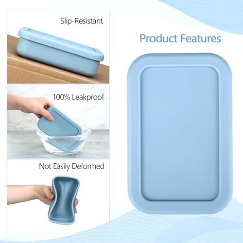 Travel Soap Case, Silicone Soap Container, Leakproof Soap Holder with Lid | Shatterproof Shampoo Bar Holder for Bathroom, Travel, Gym, Camp(Grey Blue) - color: Rectangular Grey Blue