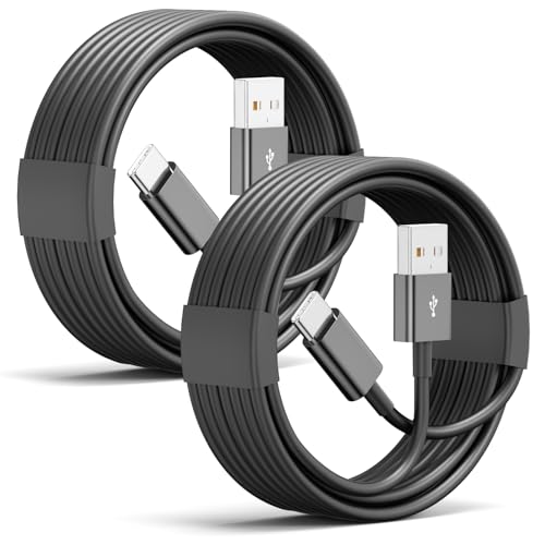 Car Carplay Cable for iPhone 17 Pro Max/Air/16/15 Pro Max/Plus/16e Cables,2Pack USB A to USB C for iPhone USB C Cord,USB C Cable for iPad Pro/iPad Air Android Charger Cord Type-C Charging Cable 6FT - color: Black, size: 6FT