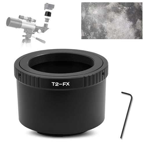 Astromania T T2 Lens Mount Camera Adapter Ring for Fuji FX Cameras System | Metal Photo Adapter Telescope Accessories, Compatible with Mirrorless Cameras & T Adapter, for Astronophotography Observation - size: Adapter for Fuji FX