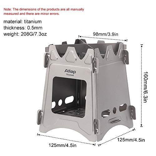 Lightweight Portable backpack stoves for hiking Titanium Wood Stove - Ultralight and Compact Stove for Backpacking, Camping, and Survival-for Wood Burning Camping solo stove - style: backpacking stove