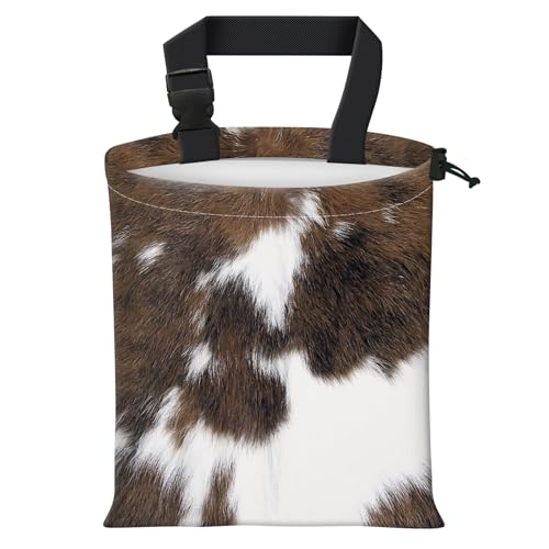 Car Trash Bag Large Hanging Can for Back of Seat, Cute Waterproof Car Garbage Bag for Vehicle, Travelling, Outdoor Cute Cowhide Print - color: Cute Cowhide Print