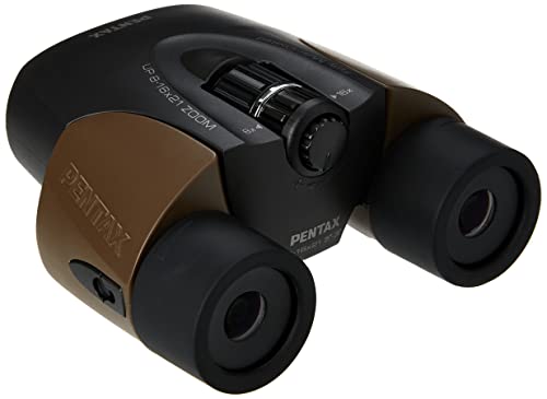 Pentax UP 8-16x21 Brown Binoculars (Brown) Fully-Multi Coating Zoom Tripod Socket Provide - color: Brown