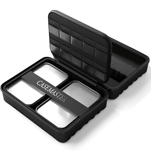 Casemaster Maxx 4 Dart Case, Holds 12 Steel Tip or Soft Tip Darts Fully Assembled, Hard Shell EVA Darts Case, 20 Accessory Pockets, Black - color: Black, size: 4 Dart
