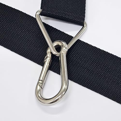 Heavy Duty Shoulder Strap, Supports Weight up to 100 lbs, Adjustable 48" to 74", Multi-Purpose Shoulder Belt with Metal Carabiners for Moving Straps & Replacement for Bags and Luggages