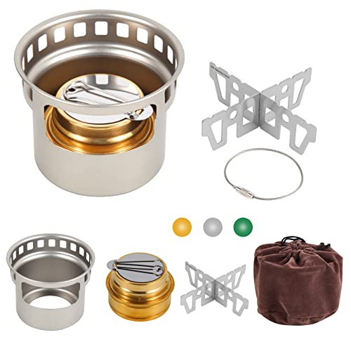 Portable 2 In 1 Mini Alcohol Stove Burner For Camping With Cross Stand - color: Silver