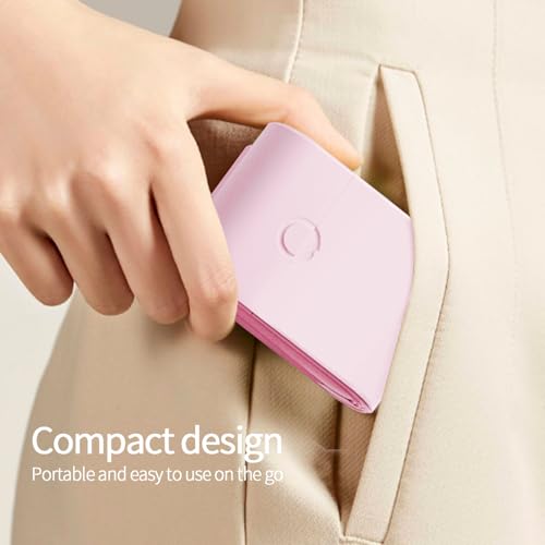 Portable Dental Floss Case 2 Box with 52 Count Floss Picks, Twin Line Design，Pink，Mint Flavor - Travel-Friendly Tooth Care Tool with Flossers Toothpick Holder - Oral Hygiene Essential. - color: Pink