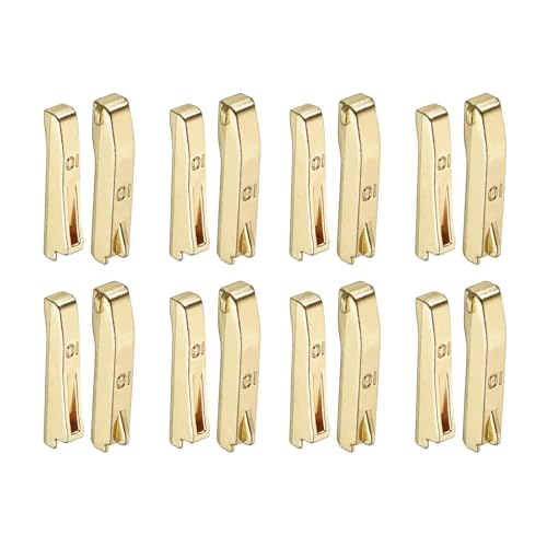 uxcell 8Set Double Open Zipper Repair Latch Kits, #10 Copper Insert Pins Zipper Stopper for Bags Coats Jackets Zippers Repairing Replacement, Light Gold - color: Light Gold, size: #10