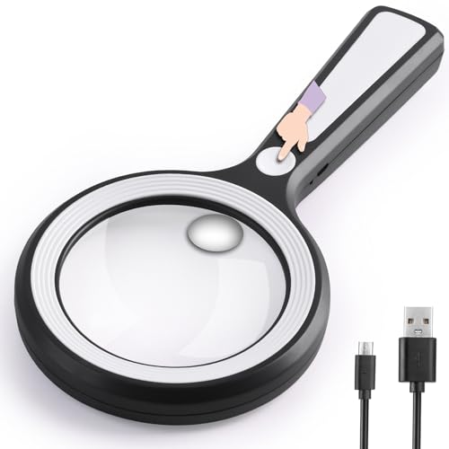 20X 30X Handheld Magnifier Loupe Magnifying Glass Coins Supplies - style: 20X 30X-3.4in
