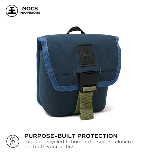 Nocs Provisions 32mm Binocular Pouch for Nocs 32mm Binoculars Accessory | Crossbody or Pack Mount for Travel - color: Harbor Blue