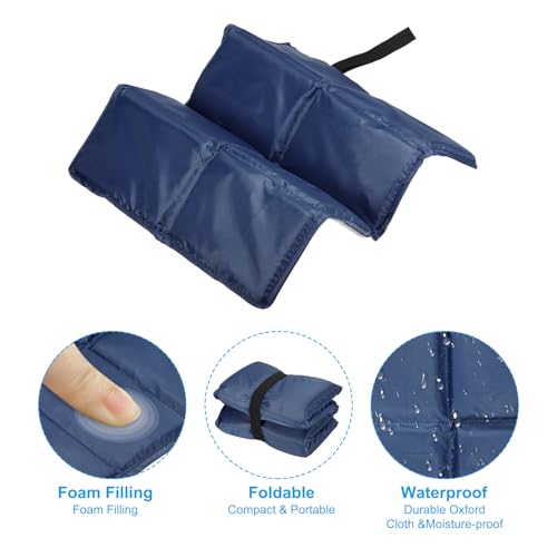 Generic 15.7" x 11.6" x 0.4" Foldable Hiking Seat Pad, 2 Pack Cushion Sitting Pads Foam Mat Ultralight Waterproof for Outdoor Camping Picnic Stadium, Navy Blue