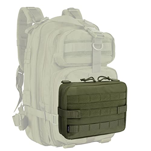 WYNEX Tactical Admin Molle Pouch, Medical EDC EMT Utility Bag Shell Design Attachment Pouches 1000D Nylon Hiking Belt Bags - color: Army Green